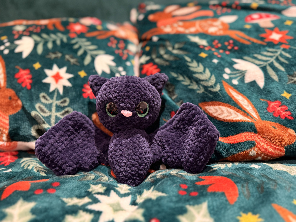 Unreasonably Cute Crochet Bat Plush – Handmade Amigurumi Bat with Big “Adopt Me” Energy