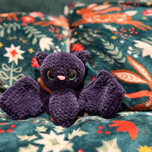Unreasonably Cute Crochet Bat Plush – Handmade Amigurumi Bat with Big “Adopt Me” Energy