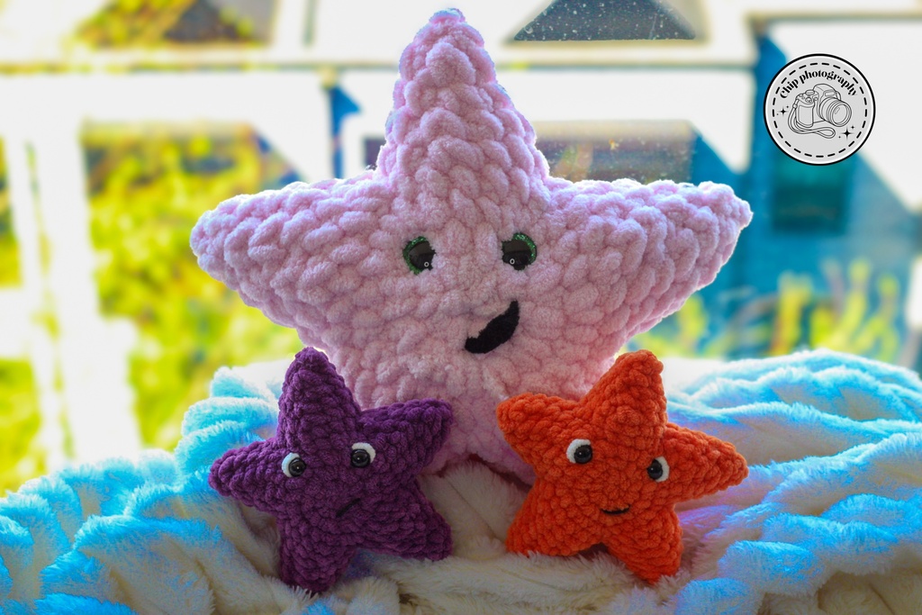 Handmade Crochet Star Plush – Whimsical Amigurumi Star for Your Inner Child