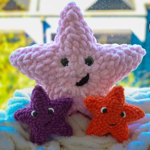 Handmade Crochet Star Plush – Whimsical Amigurumi Star for Your Inner Child